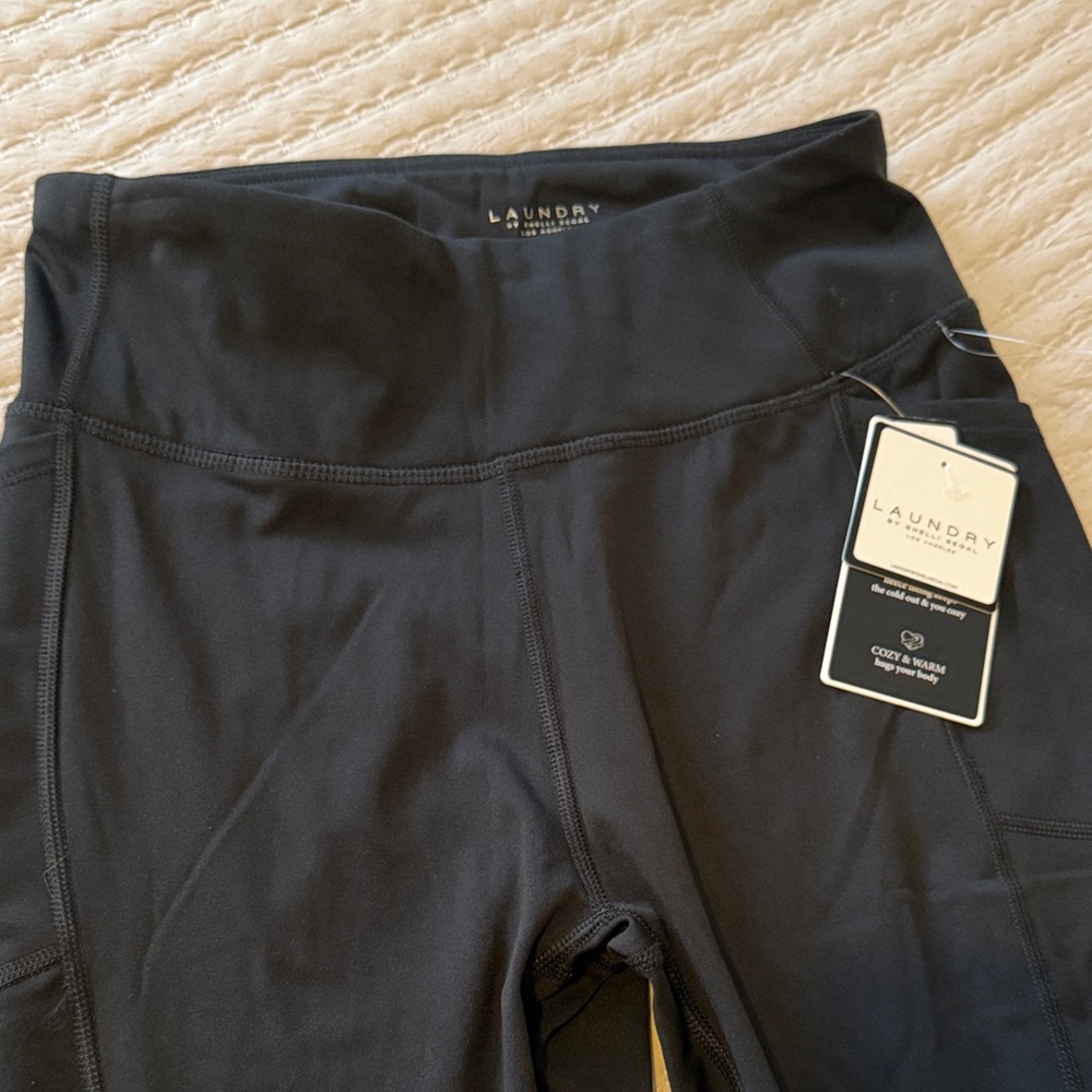 Laundry by Shelli Segal - Black Flared Workout Atheisure Pants Large - Picture 2 of 7